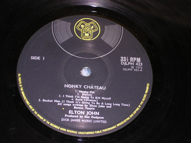 画像: ELTON JOHN - HONKY CHATEAU   / 1972 UK LP 