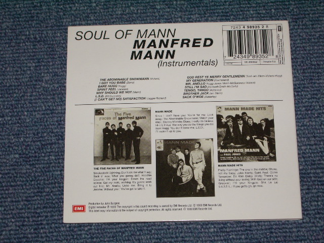 画像: MANFED  MANN  - SOUL OF MANN ( MONO & STEREO 2 in 1 )   / 1998 UK BRAND NEW  CD