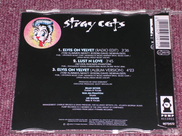 画像: STRAY CATS - ELVIS ON VELVET / 1992 EU ORIGINAL MAXI CD SINGLE  
