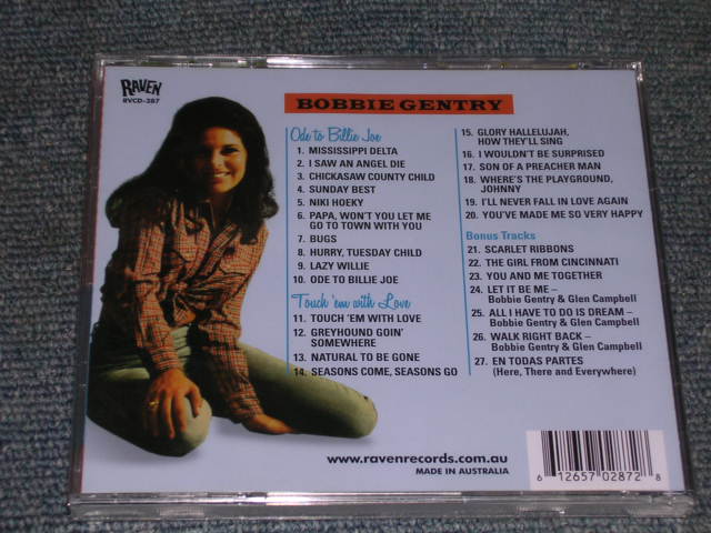 画像: BOBBIE GENTRY - ODE TO BILLY JOE + TOUCH 'EM WITH LOVE ( 2 in 1 + Bonus ) / 2008 AUSTRALIA  SEALED  CD