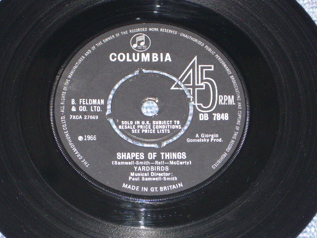 画像1: THE YARDBIRDS - SHAPES OF THINGS / 1965  UK ORIGINAL 7"SINGLE