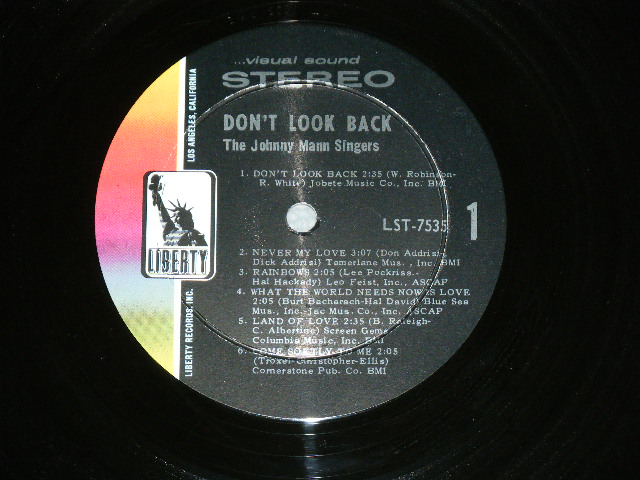 画像: JOHNNY MANN SINGERS - DON'T LOOK BACK  / 1968  US ORIGINAL STEREO Used LP