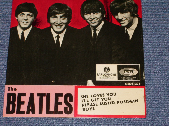 画像1: THE BEATLES -  SHE LOVES YOU  ( 4 Tracks EP : Ex+++/MINT- ) / 1964  SWEDEN ORIGINAL Used 7" EP With PICTURE SLEEVE 