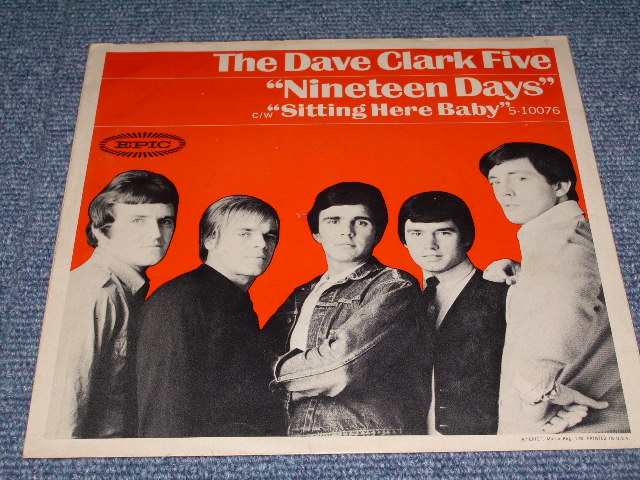 画像1: DAVE CLARK FIVE - NINETEEN DAYS  / 1966 US ORIGINAL 7"SINGLE + PICTURE SLEEVE 