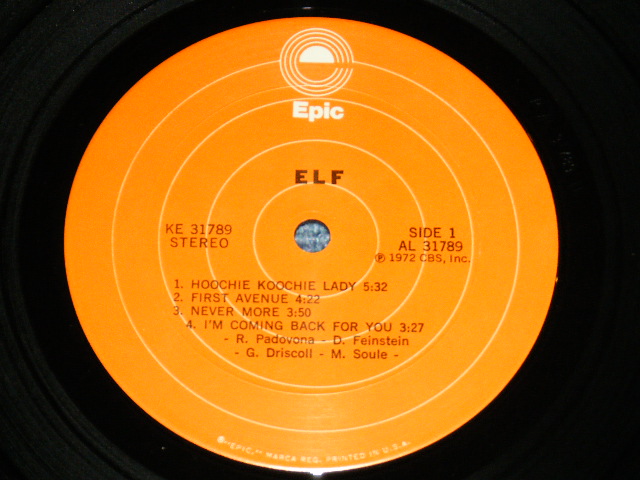 画像: ELF ( Produced by ROGER GLOVER and IAN PAICE of DEEP PURPLE ) -ELF / 1973 US ORIGAINL 2nd Press ORANGE Label LP 