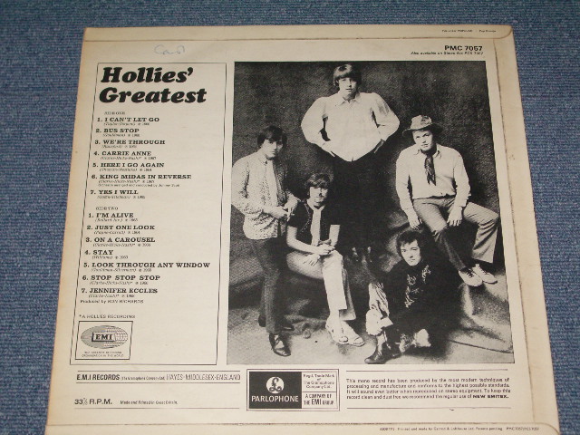 画像: THE HOLLIES - HOLLIES' GREATEST (Ex++/Ex+++ Looks:Ex++) / 1968 UK ENGLAND ORIGINAL "BLACK with YELLOW PARLOPHONE Label" MONO USED LP 