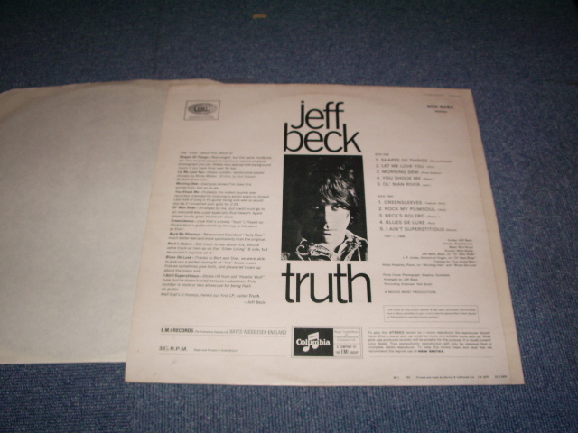画像: JEFF BECK - TRUTH (Ex++/MINT- EDSP) / 1974 version UK ENGLAND 3rd Press "WHITE COLUMBIA with TWO EMI Label" Used LP 