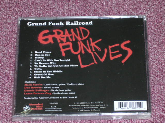 画像: GRAND FUNK RAILROAD GFR -  GRAND FUNK LIVES / US SEALED NEW CD