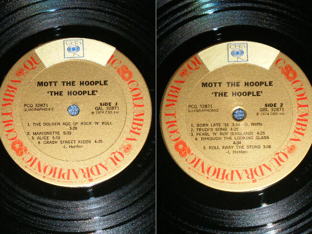 画像: MOTT THE HOOPLE  - THE HOOPLE ( QUAD/4 Channel Disc : With INNNER SLEEVE   ) / 1974 US ORIGINAL Used LP  