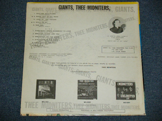 画像: THEE MIDNITERS - GIANTS / 1967 US ORIGINAL Stereo LP