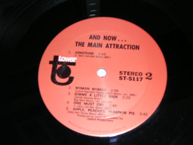 画像: THE MAIN ATTRACTION - AND NOW / 1968 US ORIGINAL STEREO LP 