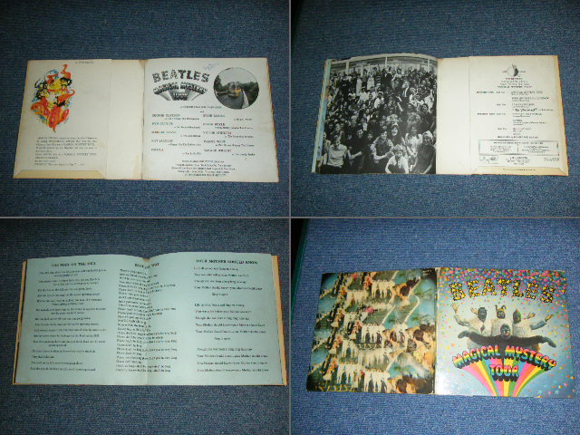 画像: THE BEATLES - MAGICAL MYSTERY TOUR ( Ex++/Ex++ : PUSH-OUT CENTER Style Label  ) / 1967 UK ORIGINAL MONO 7"EP With PICTURE SLEEVE and BLUE LYRIC SHEET 