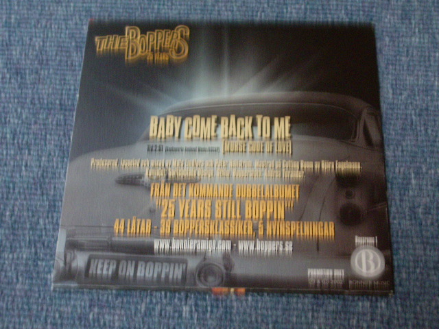 画像: BOPPERS, THE - BABY COME BACK TO ME / 2002  SWEDEN  ORIGINAL PROMO ONLY CD SINGLE