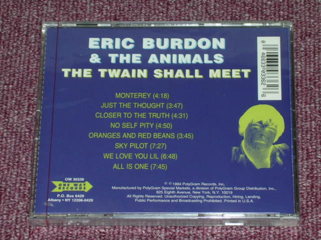 画像: ERIC BURDON & THE ANIMALS - THE TWAIN SHALL MEET / 1994 US SEALED CD