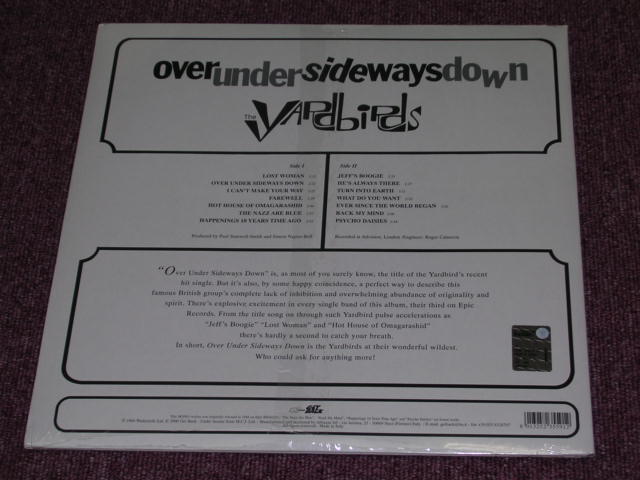 画像: YARDBIRDS, THE - OVER UNDER SIDEWAYS DOWN / ITALY REISSUE SEALED LIMITED 180g MONO LP 