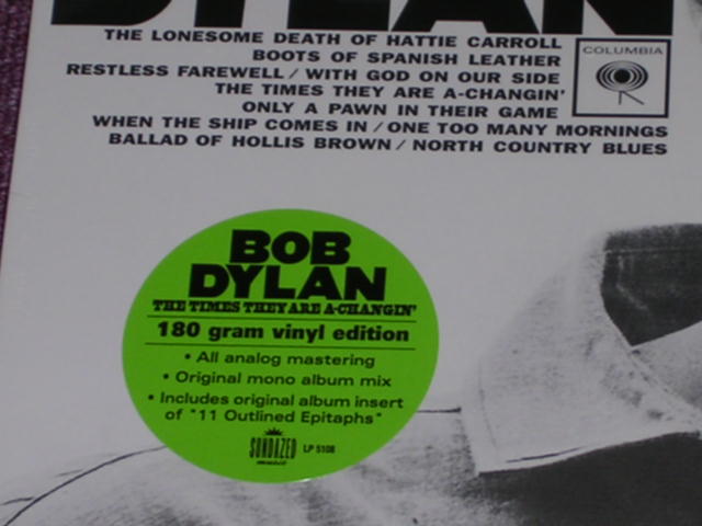 画像: BOB DYLAN - THE TIMES THEY ARE A CHANGIN'  / US REISSUELIMITED "180 Gram" "BRAND NEW SEALED" MONO LP 