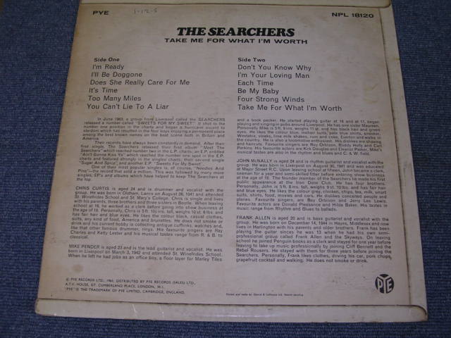 画像: THE SEARCHERS - TAKE ME FOR WHAT I'M WORTH  / 1965 UK ORIGINAL MONO LP 
