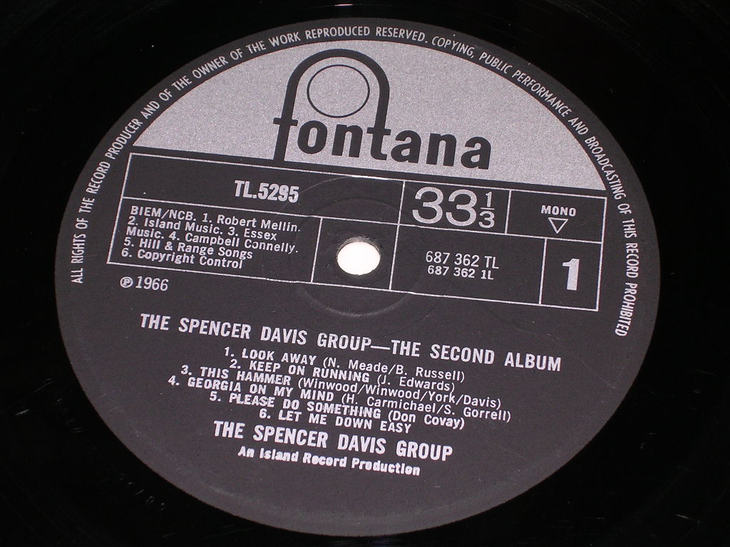 画像: SPENCER DAVIS GROUP - THE SECOND ALBUM   /  1966 UK ORIGINAL MONO LP 
