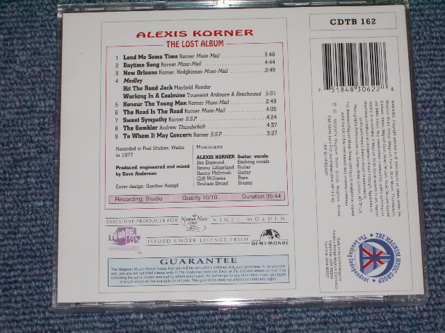 画像: ALEXIS KORNER  - THE LOST ALBUM / 1995 UK BRAND NEW CD