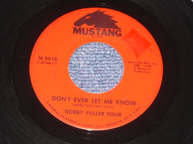 画像: BOBBY FULLER FOUR - LOVE'S MADE A FOOL OF YOU ( BUDDY HOLLY'S SONG ) / 1966 US ORIGINAL  7"Single With 