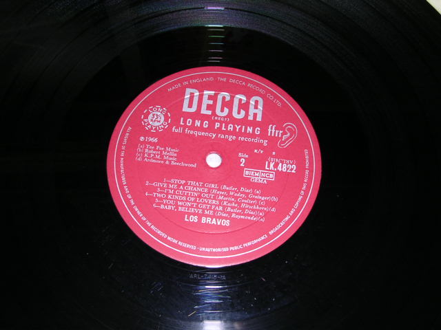 画像: LOS BRAVOS - BLACK IS BLACK / 1966 UK Original Mono LP  