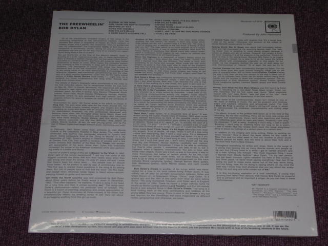 画像: BOB DYLAN - THE FREEWHEELIN' (SEALED) /2001 US AMERICA REISSUE LIMITED "180 Gram" "MONO" "BRAND NEW SEALED" LP