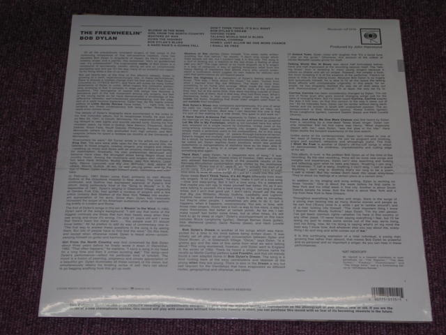 画像: BOB DYLAN - THE FREEWHEELIN' / US REISSUE LIMITED "180 Gram" "BRAND NEW SEALED" MONO LP