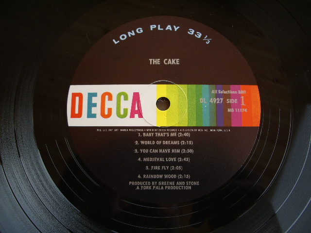 画像: THE CAKE - THE CAKE (Ex+++/MINT-) / 1968 US AMERICA ORIGINAL MONO Used LP 
