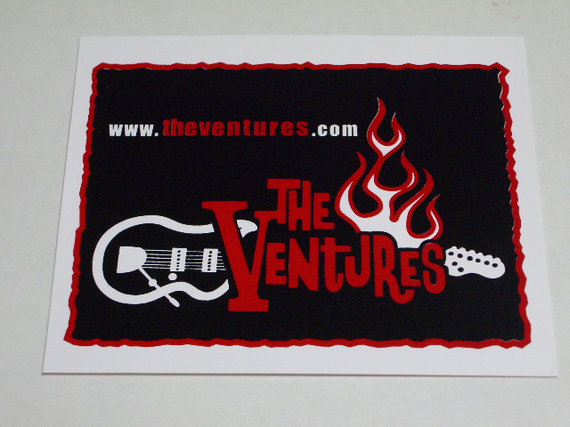 画像1: THE VENTURES STICKER BLACK w/FLAME 13.2 x 10.7