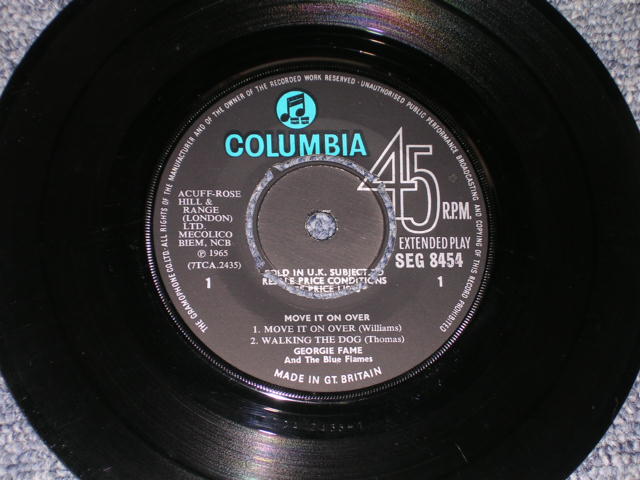 画像: GEORGIE FAME - MOVE IT ON OVER  / 1965 UK ORIGINAL 45rpm 7" EP 