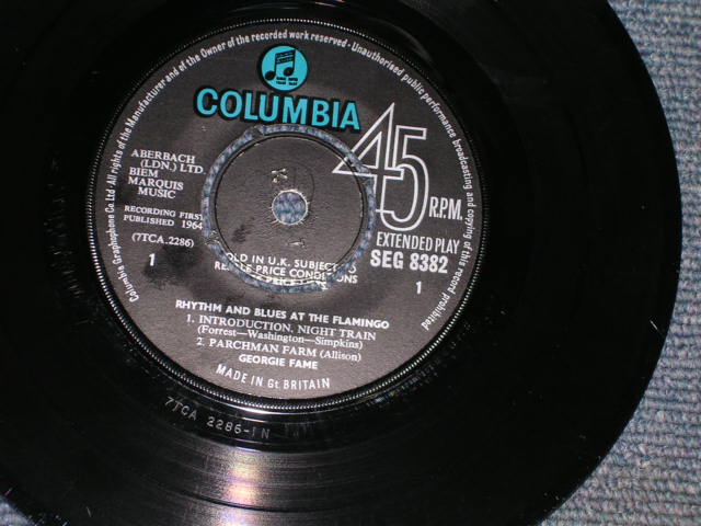 画像: GEORGIE FAME - RHYTHM & BLUES AT THE FLAMINGO / 1964 UK ORIGINAL 45rpm 7" EP 