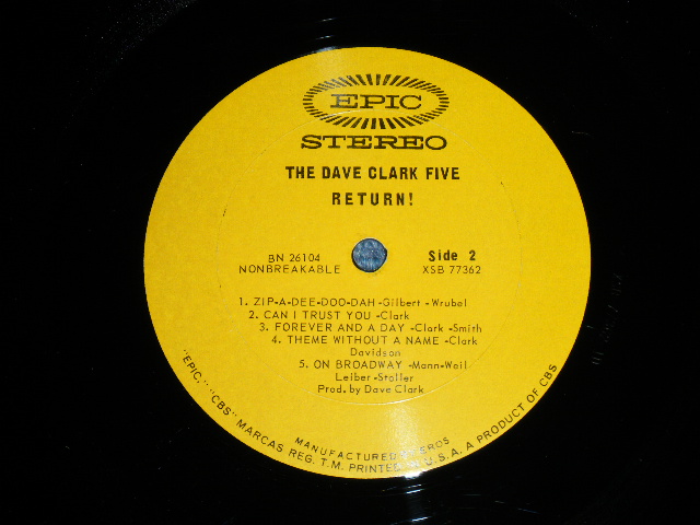 画像: DAVE CLARK FIVE - RETURN! /  US ORIGINAL Stereo LP 