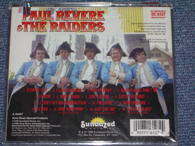 画像: PAUL REVERE & THE RAIDERS - JUST LIKE US / 1998 US SEALED NEW CD