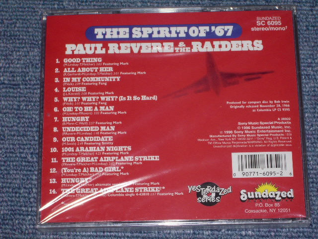 画像: PAUL REVERE & THE RAIDERS - SPIRIT OF '67  / 1996 US SEALED NEW CD