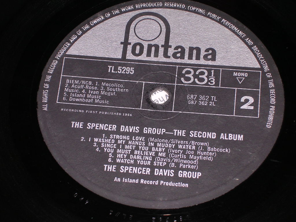 画像: SPENCER DAVIS GROUP - THE SECOND ALBUM   /  1966 UK ORIGINAL MONO LP 