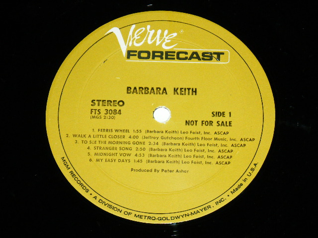 画像: BARBARA KEITH -  BARBARA KEITH  /  1970's US ORIGINAL PROMO  LP 
