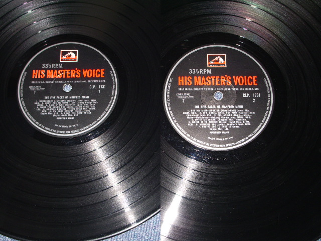 画像: MANFRED MANN - THE FIVE FACES OF(MATRIX #SA) 2XEA-2575-1N   B)2XEA-2576-1N ) (FC)Ex BC) Ex- E++ ( Looks: Ex+ ) / 1964 UK ENGLAND ORIGINAL "RED H.M.V. Label" MONO Used LP