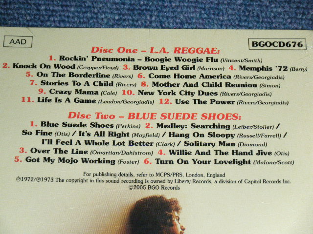 画像: JOHNNY RIVERS - L.A.REGGAE + BLUE SUEDE SHOES ( 2 in 1 )  / 2005 UK ORIGINAL Brand New  SEALED  CD