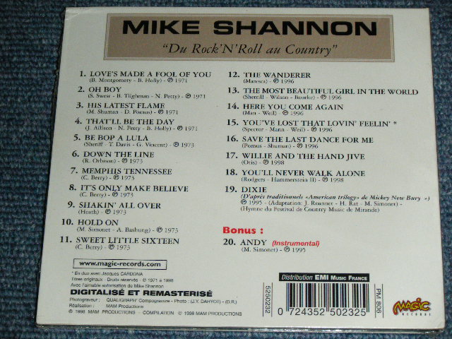 画像: MIKE SHANNON - DU ROCK 'N' ROLL AU COUNTRY / 1998 FRANCE ORIGINAL Brand New  Sealed CD