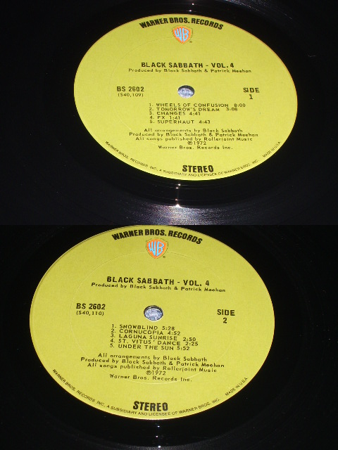画像: BLACK SABBATH - VOL.4 ( Ex/MINT- )  /  1972  US AMERICA ORIGINAL Used LP 