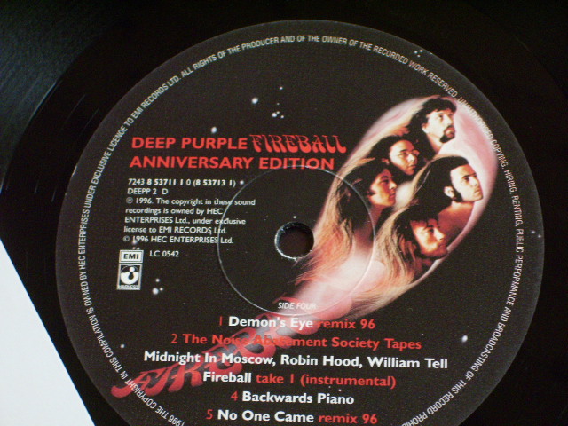 画像: DEEP PURPLE - FIREBALL (2LPs GATEFOLD COVER WITH INNER & "LIMITED" PRINTED ON FRONT ) / 1997 UK LIMITED NEW LP