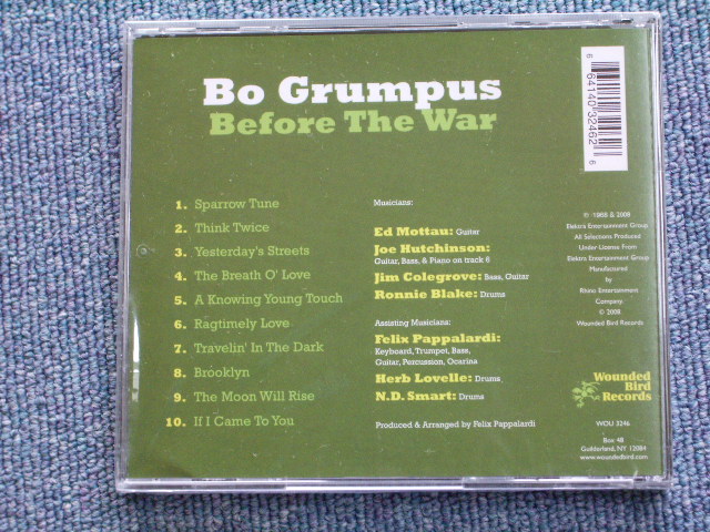画像: BO GRUMPUS - BEFORE THE WAR / 2008  US SEALED NEW CD
