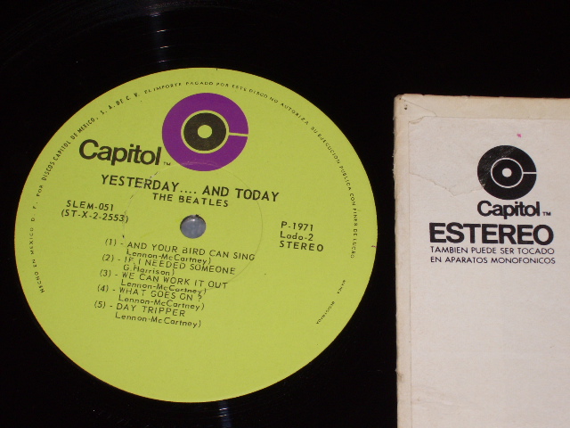 画像: BEATLES - YESTERDAY AND TODAY /LATE  1960s MEXICO  LP