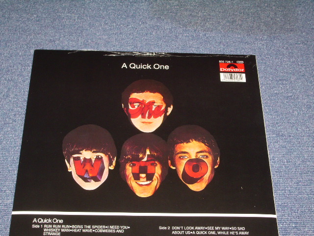 画像: THE WHO - A QUICK ONE  PLAN  / 2000? GERMANY Reissue 180glam Brand New  Sealed LP 