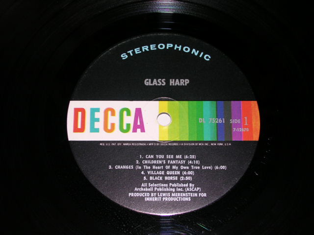 画像: GLASS HARP - GLASS HARP /  1970US ORIGINAL LP 