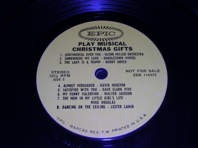 画像: V.A.( YARDBIRDS / DAVE CLARK FIVE / BOBBY VINTON etc.... ) - PLAY MUSICAL CHRISTMAS GIFTS / 1960s USW PROMO ONLY 7"33rpm EP 