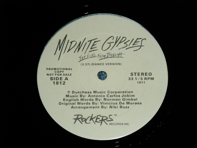 画像: MIDNIGHT GYPSIES - THE GIRL FROM IPANEMA ( Cover Song of ASTRAD GIRBELT  by HARD ROCK STYLE DANCE VERSION ) / 1987 US ORIGINAL Used 12" 