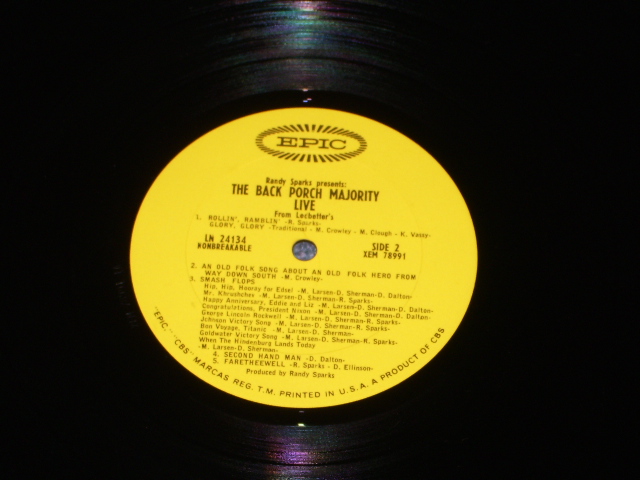 画像: THE BACK PORCH MAJORITY - LIVE FROM LED BETTER'S  ( JUG BAND With DIXIE + FOLK/TRAD ) / 1965 US ORIGINALMONO LP 