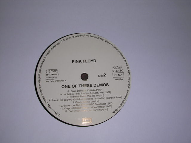 画像: PINK FLOYD - ONE OF THESE DEMOS / 2009 FRANCE Original BRAND NEW LP 