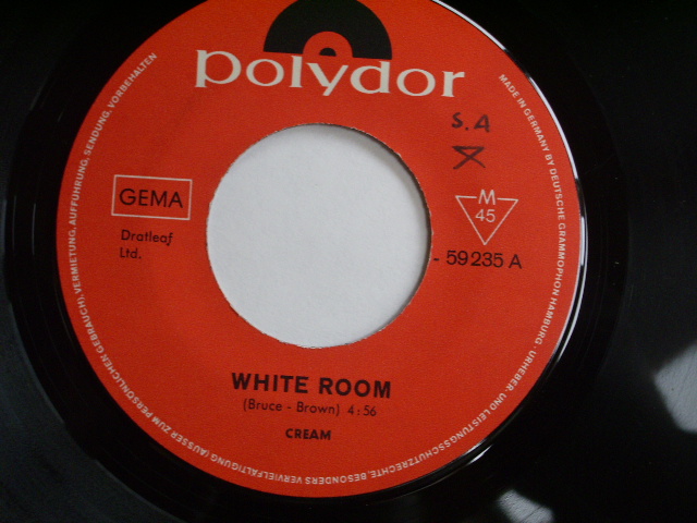 画像: CREAM - WHITE ROOM   / 1968 WEST GERMANY  ORIGINAL ? 7"Single + PICTURE SLEEVE